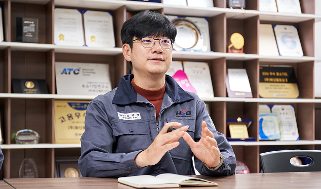 회사에 대한 열정 가득한 정태형 대표이사